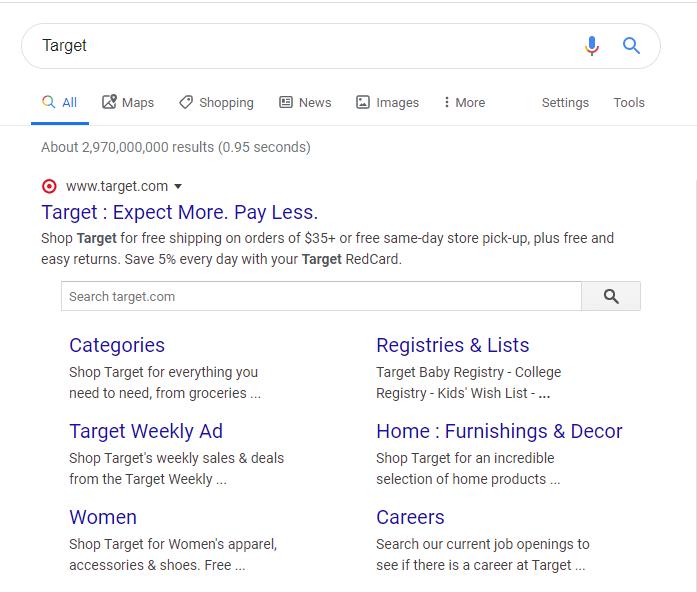 target-navigational-search-query